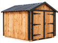 Casetta da giardino - Legno-Metallo - 290 x 220 x 235 cm - Legno naturale-Nero - Stile rustico