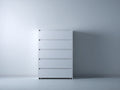 Cassettiera - Legno ingegnerizzato - 80 x 40 x 120 cm - Bianco - Stile moderno