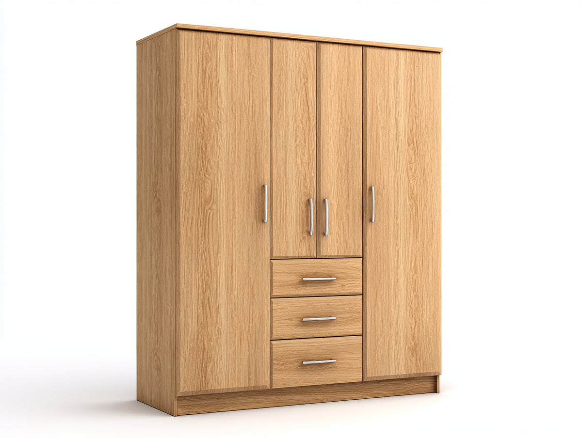 Armadio - Legno - 180 x 60 x 210 cm - Legno chiaro - Stile moderno