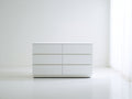 Cassettiera - Legno ingegnerizzato - 140 x 40 x 75 cm - Bianco - Stile moderno