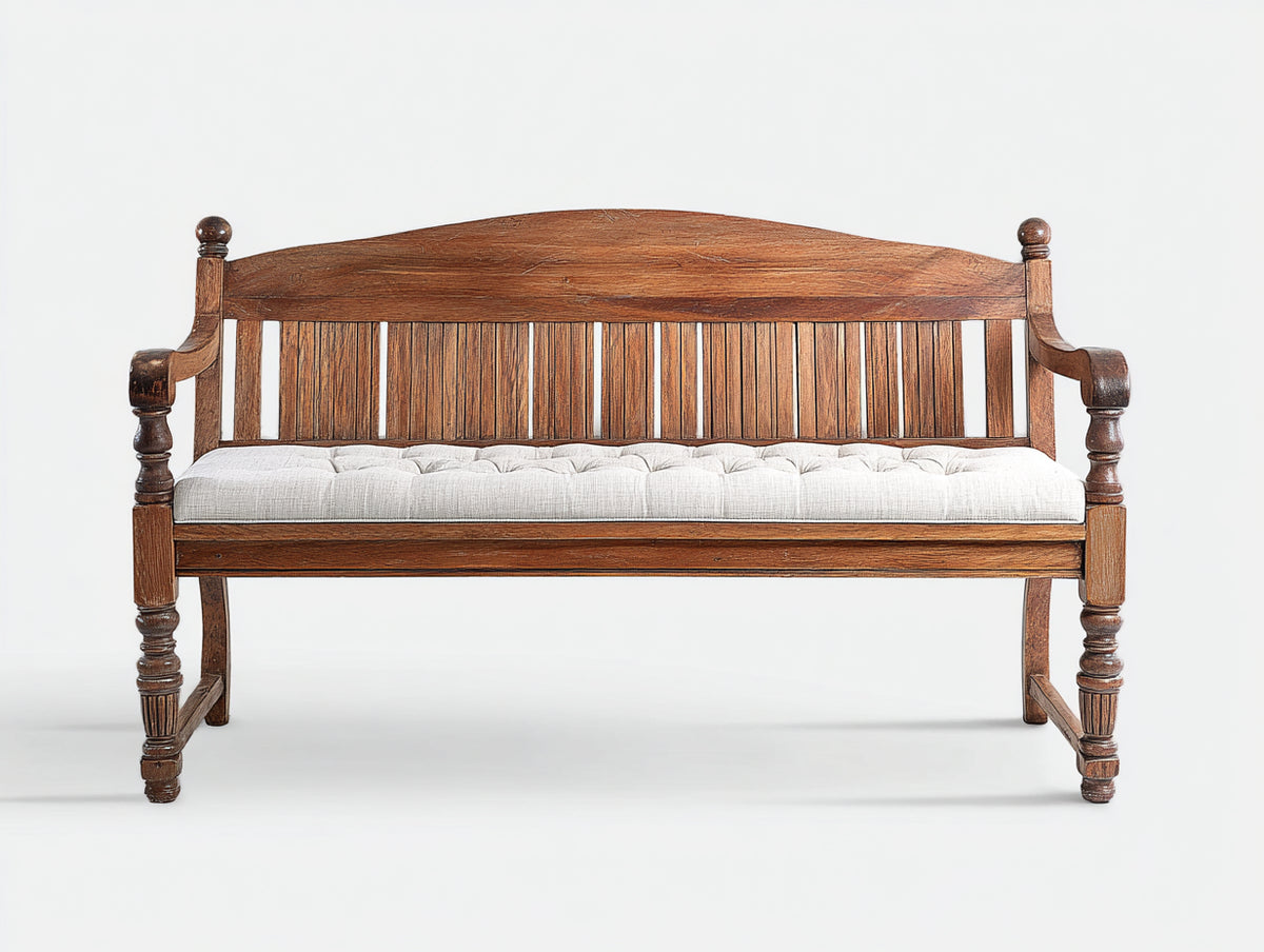 Panche da giardino - Legno - 150 x 58 x 100 cm - Marrone - Stile classico con schienale a doghe
