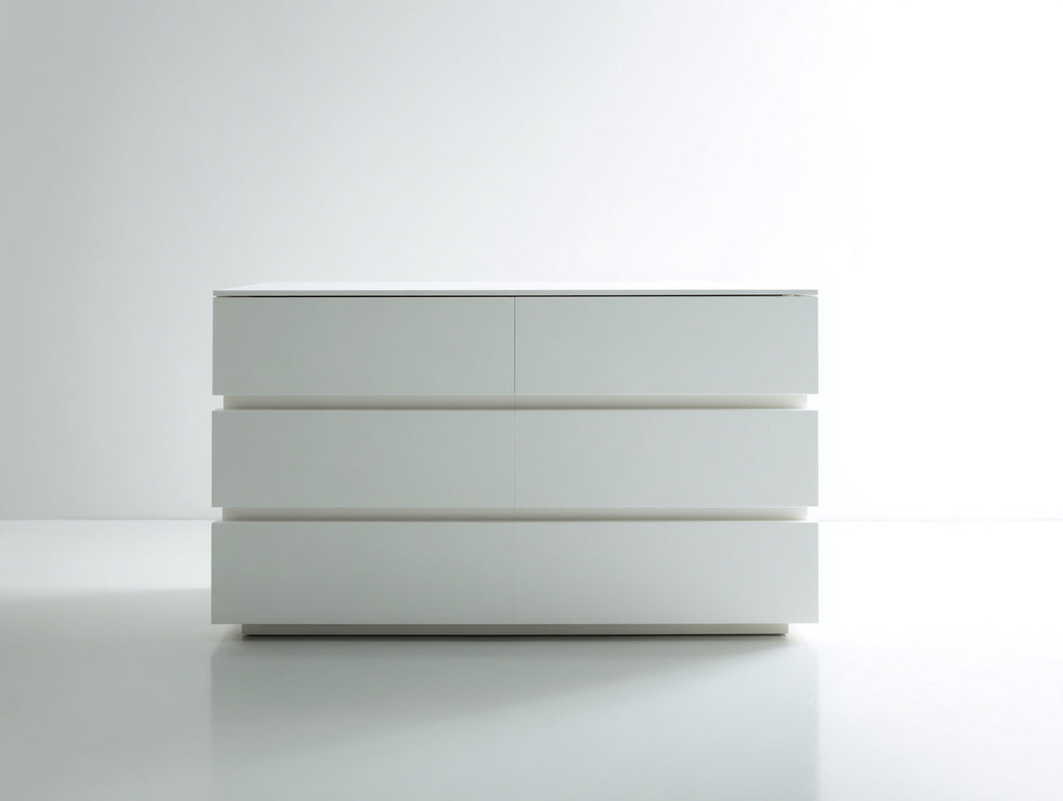 Cassettiera - Legno ingegnerizzato - 160 x 40 x 75 cm - Bianco - Stile moderno