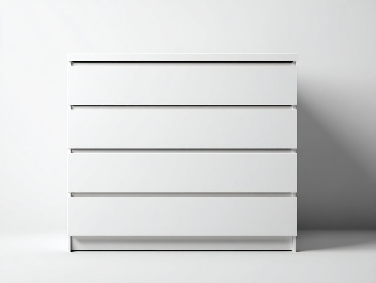 Cassettiera - Legno ingegnerizzato - 160 x 45 x 85 cm - Bianco - Stile moderno
