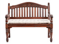Panche da giardino - Legno - 145 x 60 x 105 cm - Marrone scuro - Stile classico con schienale arcuato decorativo