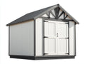 Casetta da giardino - Legno-Metallo - 260 x 200 x 235 cm - Bianco-Grigio - Stile tradizionale