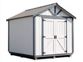 Casetta da giardino - Legno-Metallo - 280 x 220 x 240 cm - Bianco-Grigio-Tortora - Stile tradizionale