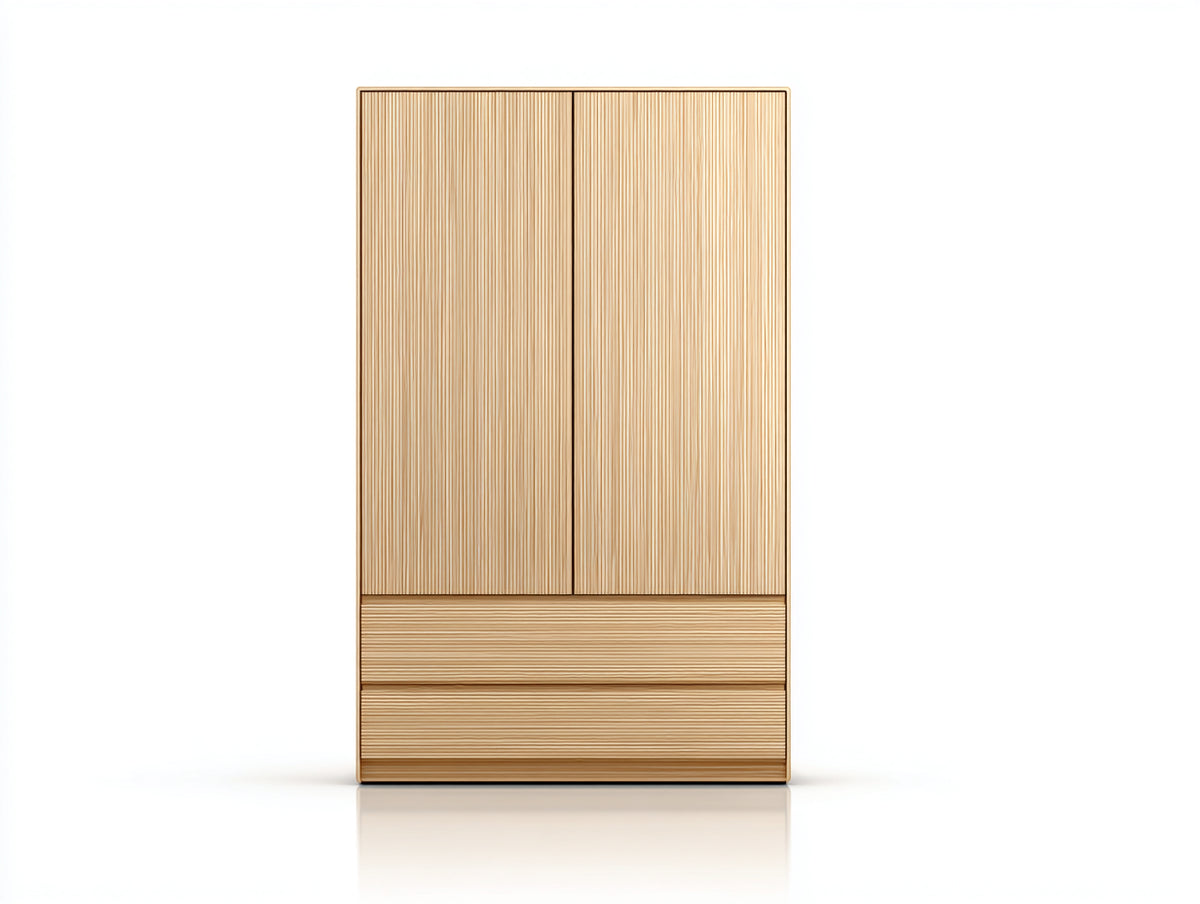 Armadio - Legno - 100 x 45 x 180 cm - Legno chiaro - Stile moderno