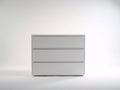 Cassettiera - Legno ingegnerizzato - 110 x 45 x 85 cm - Bianco - Stile minimalista