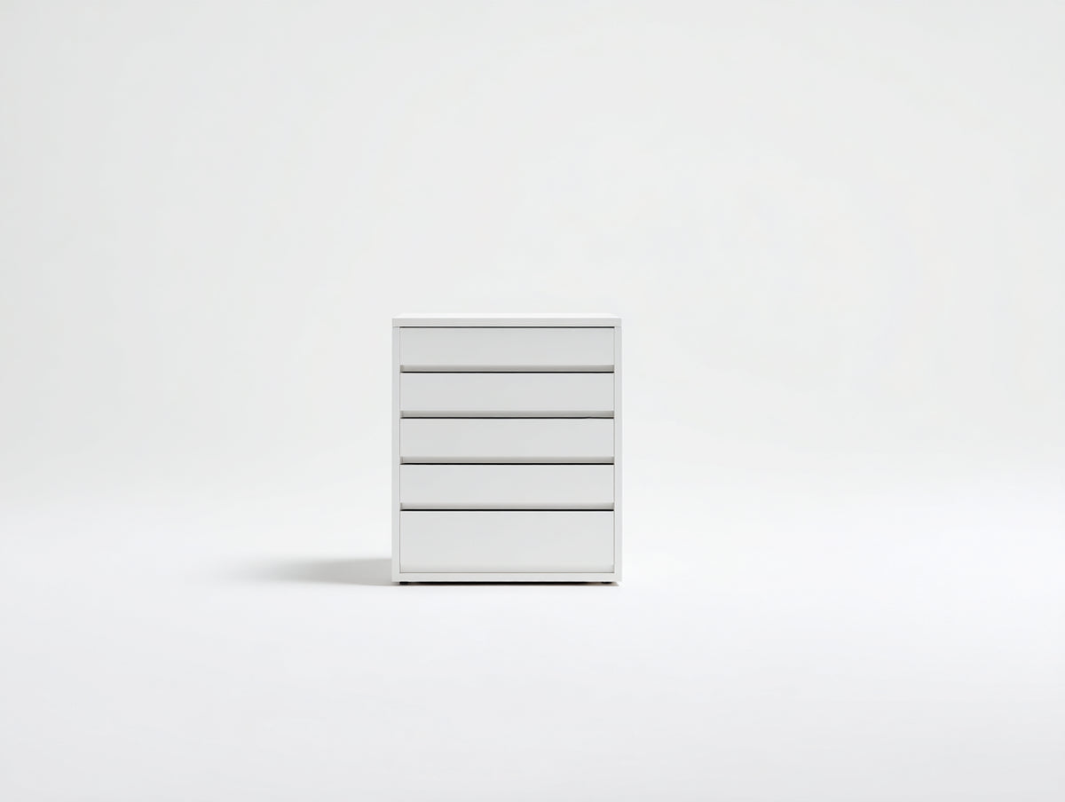 Cassettiera - Legno ingegnerizzato - 50 x 40 x 90 cm - Bianco - Stile moderno