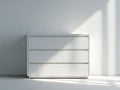 Cassettiera - Legno ingegnerizzato - 80 x 40 x 75 cm - Bianco - Stile moderno
