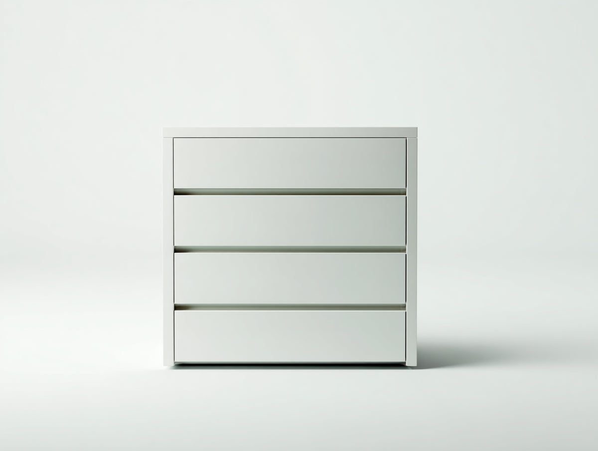 Cassettiera - Legno ingegnerizzato - 100 x 45 x 90 cm - Bianco - Stile moderno