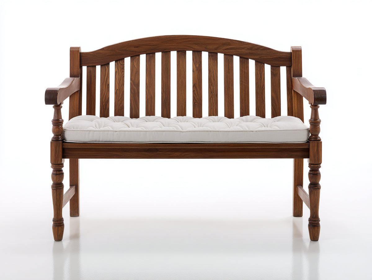 Panche da giardino - Legno - 155 x 60 x 100 cm - Marrone - Stile classico con schienale arcuato