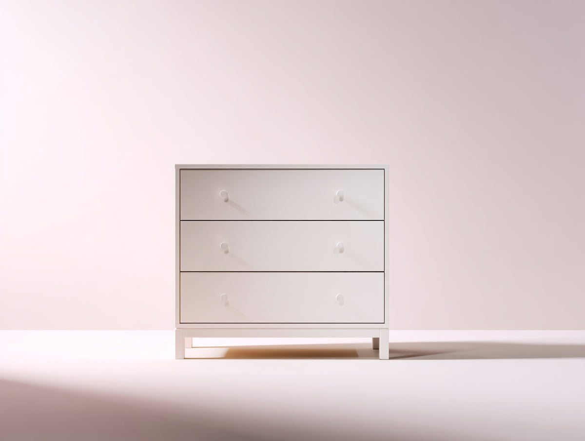 Cassettiera - Legno ingegnerizzato - 90 x 40 x 80 cm - Bianco - Stile moderno