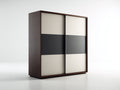 Armadio - Legno - 180 x 60 x 210 cm - Marrone scuro-Beige-Nero - Stile moderno