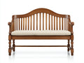 Panche da giardino - Legno - 150 x 60 x 108 cm - Marrone - Stile classico con schienale arcuato