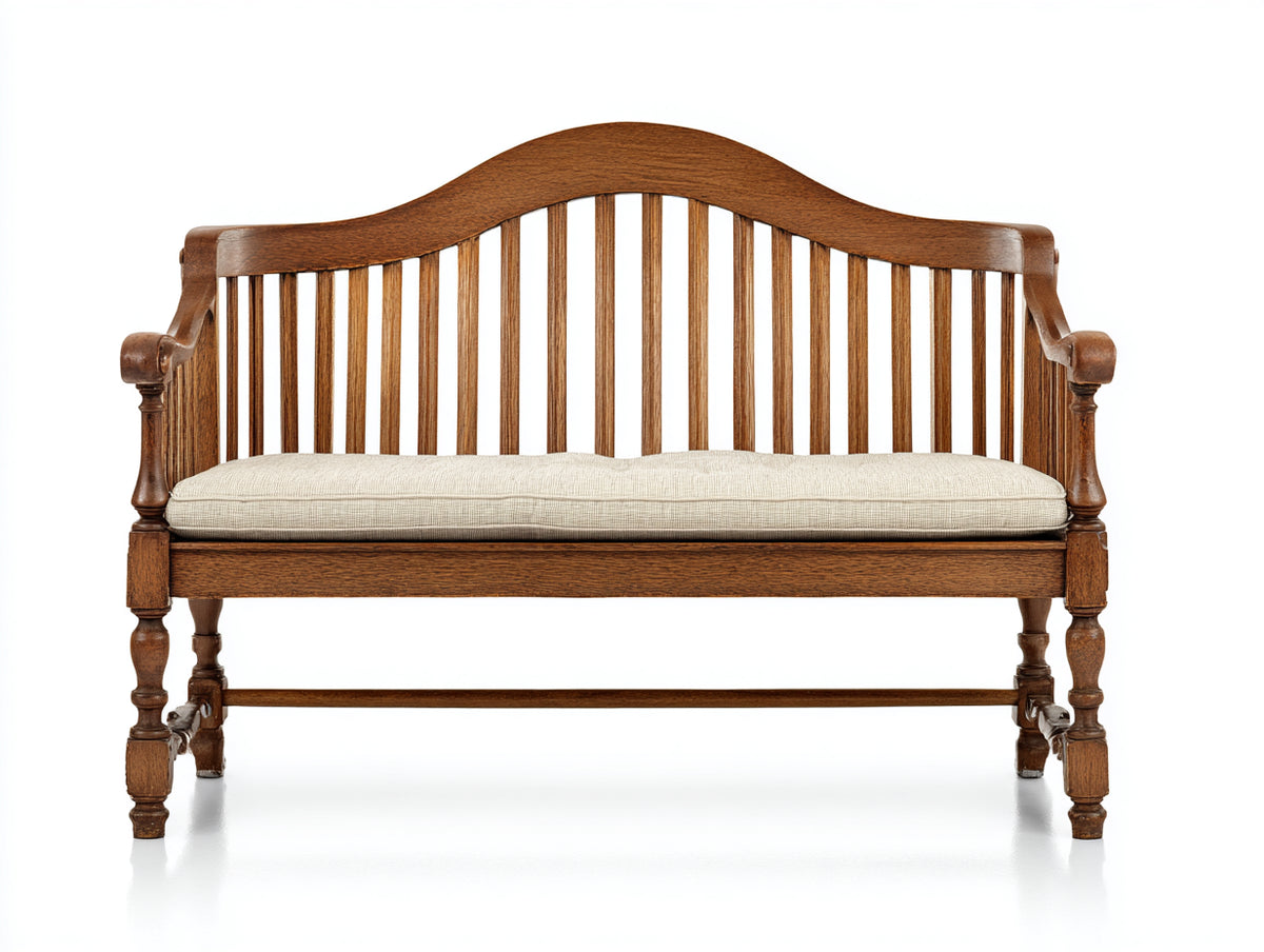 Panche da giardino - Legno - 150 x 60 x 108 cm - Marrone - Stile classico con schienale arcuato
