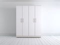 Armadio - Legno - 160 x 55 x 200 cm - Bianco - Stile moderno
