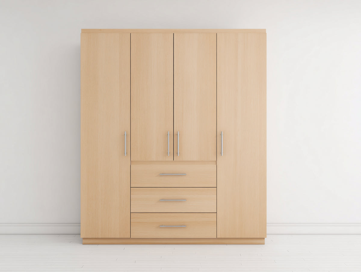 Armadio - Legno - 180 x 55 x 200 cm - Legno chiaro - Stile moderno