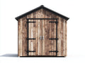 Casetta da giardino - Legno-Metallo - 220 x 180 x 230 cm - Legno naturale-Nero - Stile rustico