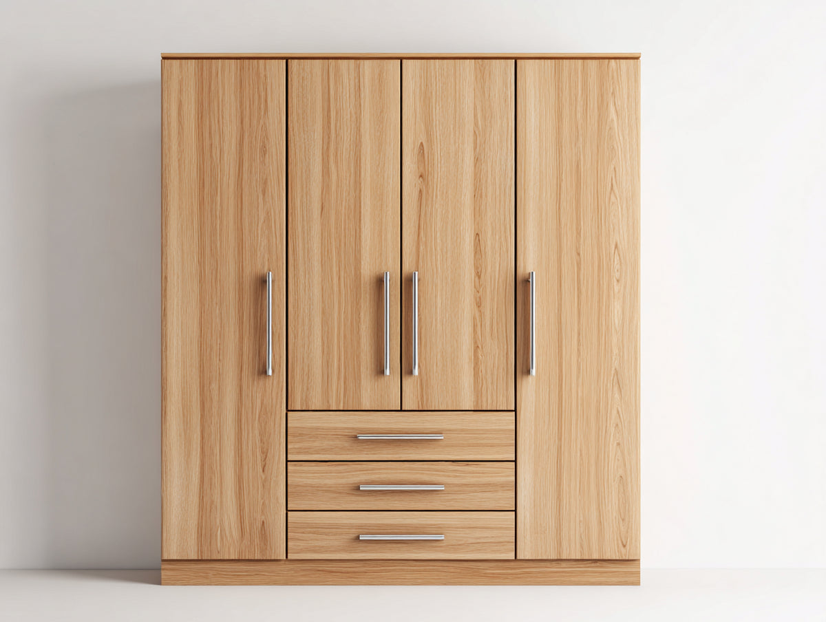 Armadio - Legno - 180 x 60 x 210 cm - Legno chiaro - Stile moderno