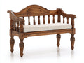 Panche da giardino - Legno - 145 x 62 x 102 cm - Marrone - Stile classico con schienale sagomato