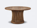 Tavolo da giardino - Legno - 130 x 130 x 75 cm - Marrone scuro - Stile rustico contemporaneo