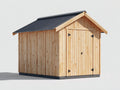 Casetta da giardino - Legno-Metallo - 240 x 180 x 225 cm - Legno naturale-Antracite - Stile rustico